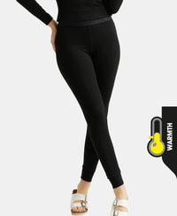 Warmth Soft Touch Microfiber Elastane Stretch Leggings with StayWarm Technology - Black