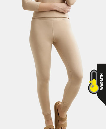 Warmth Soft Touch Microfiber Elastane Stretch Leggings with StayWarm Technology - Skin