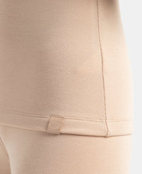 Soft Touch Microfiber Elastane Stretch Fleece Fabric Full Sleeve Thermal Top with StayWarm Technology - Skin