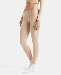 Soft Touch Microfiber Elastane Stretch Fleece Fabric Thermal Leggings with StayWarm Technology - Skin