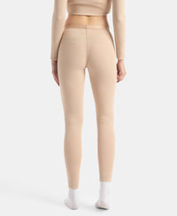 Soft Touch Microfiber Elastane Stretch Fleece Fabric Thermal Leggings with StayWarm Technology - Skin