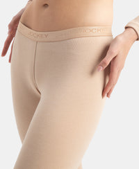 Soft Touch Microfiber Elastane Stretch Fleece Fabric Thermal Leggings with StayWarm Technology - Skin