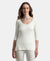 Super Combed Cotton Rich Brushed Three Quarter Sleeve Thermal Top with StayWarm Technology - Off White
