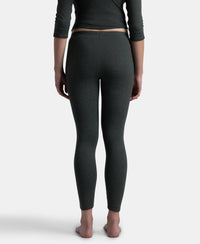 Super Combed Cotton Rich Brushed Fabric Thermal Leggings with StayWarm Technology - Charcoal Melange