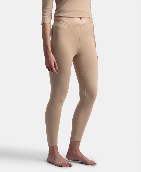 Super Combed Cotton Rich Brushed Fabric Thermal Leggings with StayWarm Technology - Skin