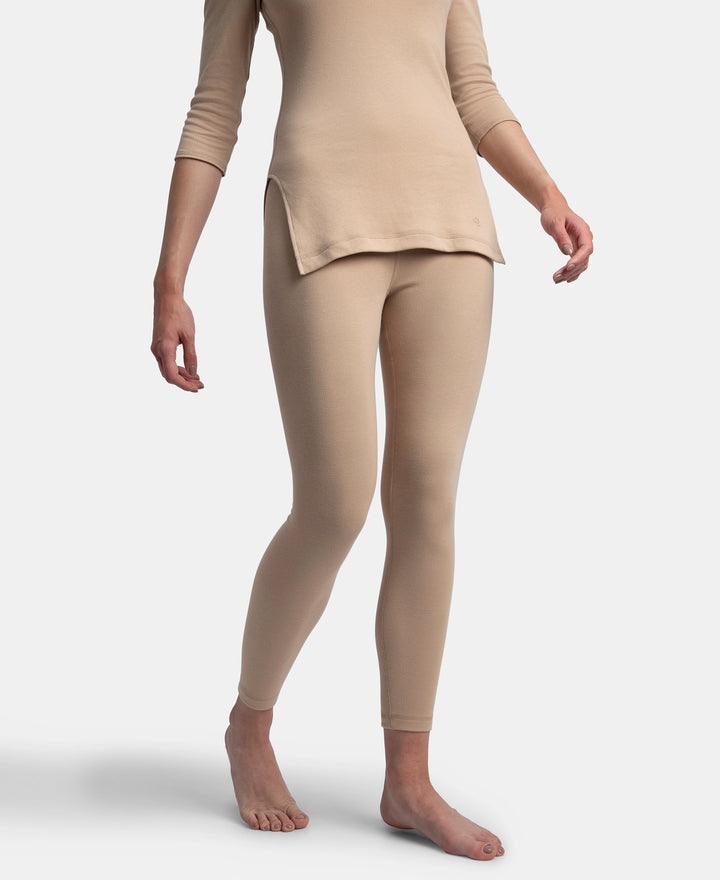 Super Combed Cotton Rich Brushed Fabric Thermal Leggings with StayWarm Technology - Skin