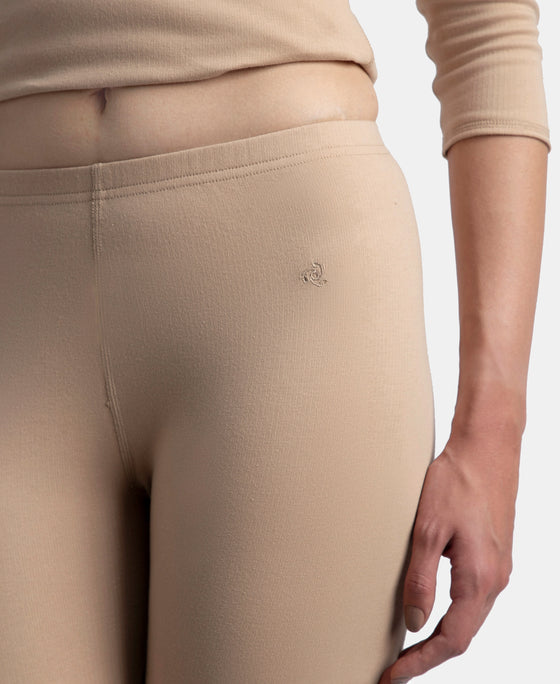 Super Combed Cotton Rich Brushed Fabric Thermal Leggings with StayWarm Technology - Skin