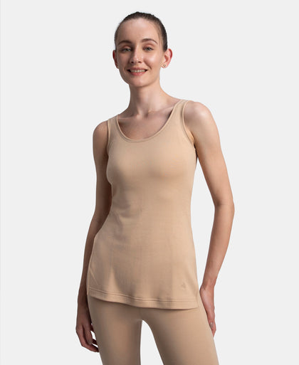 Super Warm Super Combed Cotton Rich Brushed Fabric Thermal Tank Top with StayWarm Technology - Skin