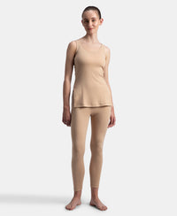 Super Combed Cotton Rich Brushed Fabric Thermal Tank Top with StayWarm Technology - Skin