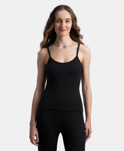 Super Warm Super Combed Cotton Rich Brushed Thermal Camisole with StayWarm Technology - Black