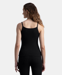 Super Combed Cotton Rich Brushed Thermal Camisole with StayWarm Technology - Black