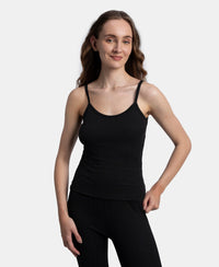 Super Combed Cotton Rich Brushed Thermal Camisole with StayWarm Technology - Black