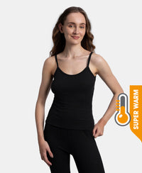 Super Warm Super Combed Cotton Rich Brushed Thermal Camisole with StayWarm Technology - Black