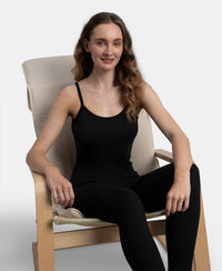 Super Combed Cotton Rich Brushed Thermal Camisole with StayWarm Technology - Black