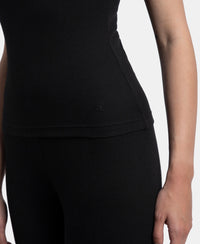 Super Combed Cotton Rich Brushed Thermal Camisole with StayWarm Technology - Black