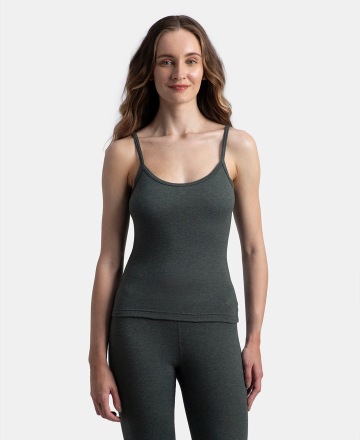 Super Combed Cotton Rich Brushed Thermal Camisole with StayWarm Technology - Charcoal Melange