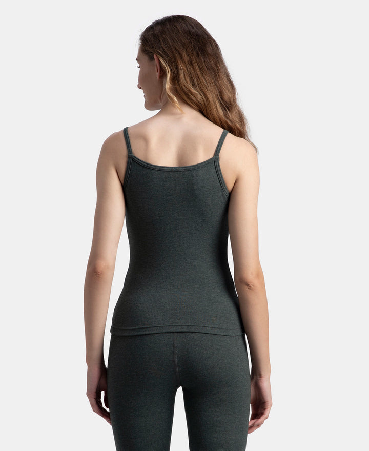 Super Combed Cotton Rich Brushed Thermal Camisole with StayWarm Technology - Charcoal Melange