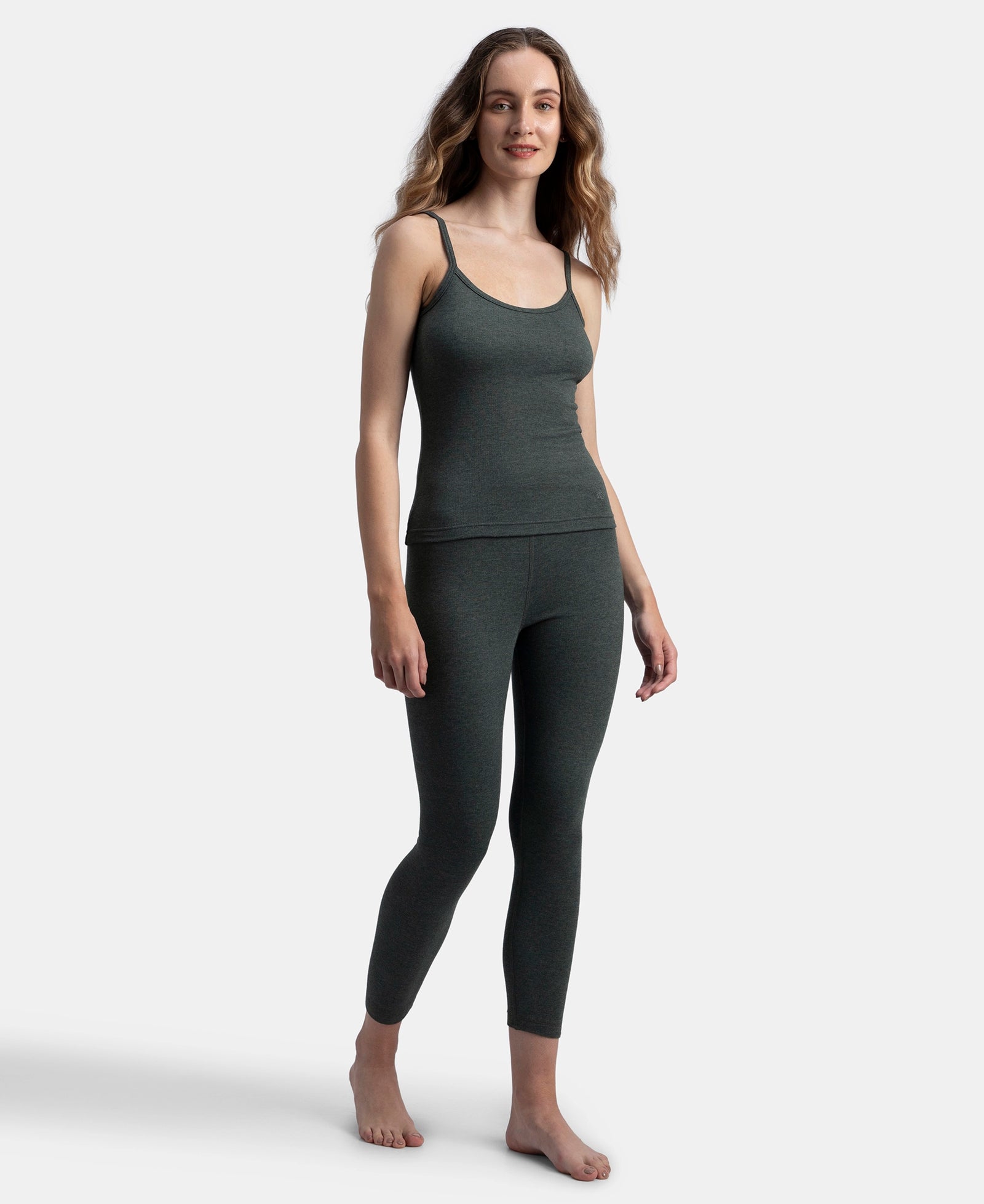 Super Warm Super Combed Cotton Rich Brushed Thermal Camisole with StayWarm Technology - Charcoal Melange