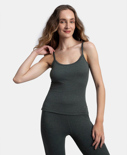 Super Combed Cotton Rich Brushed Thermal Camisole with StayWarm Technology - Charcoal Melange