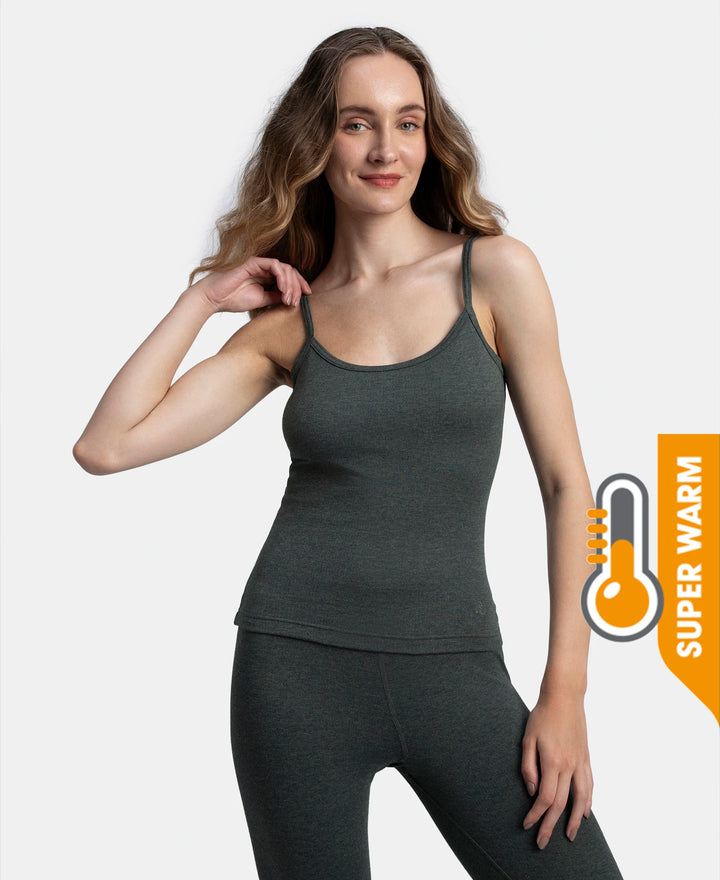 Super Warm Super Combed Cotton Rich Brushed Thermal Camisole with StayWarm Technology - Charcoal Melange