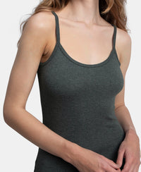 Super Combed Cotton Rich Brushed Thermal Camisole with StayWarm Technology - Charcoal Melange