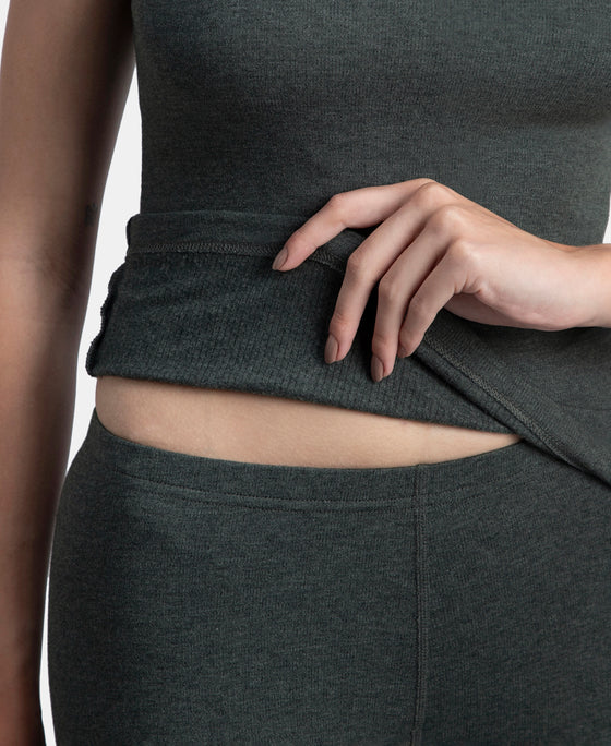 Super Combed Cotton Rich Brushed Thermal Camisole with StayWarm Technology - Charcoal Melange