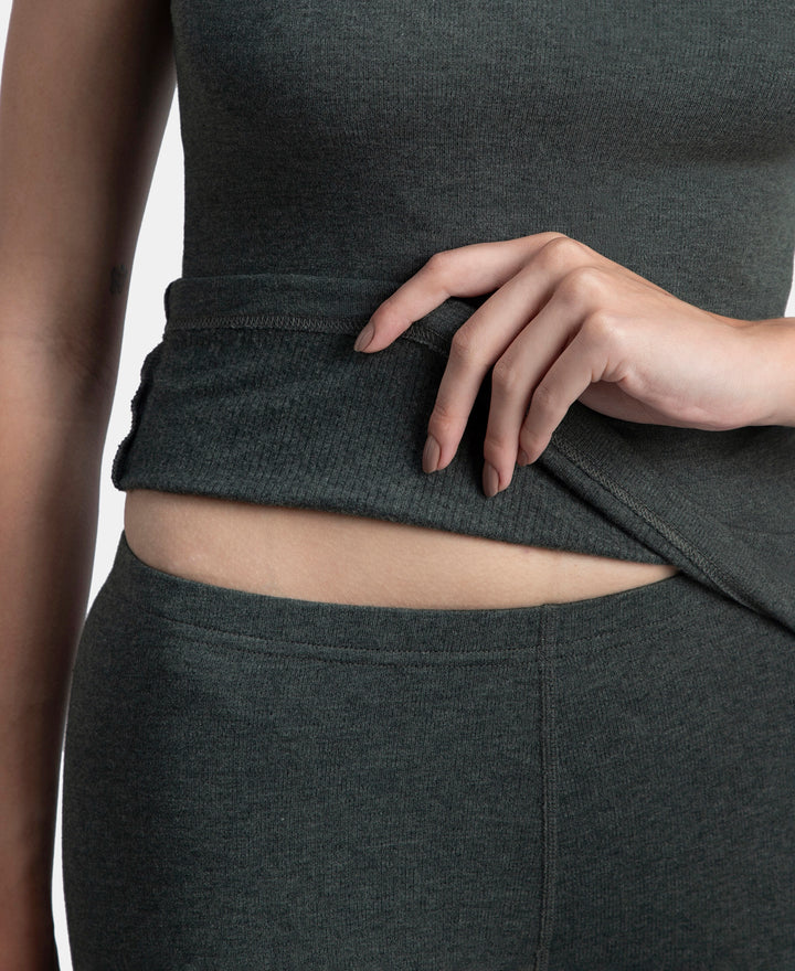 Super Combed Cotton Rich Brushed Thermal Camisole with StayWarm Technology - Charcoal Melange