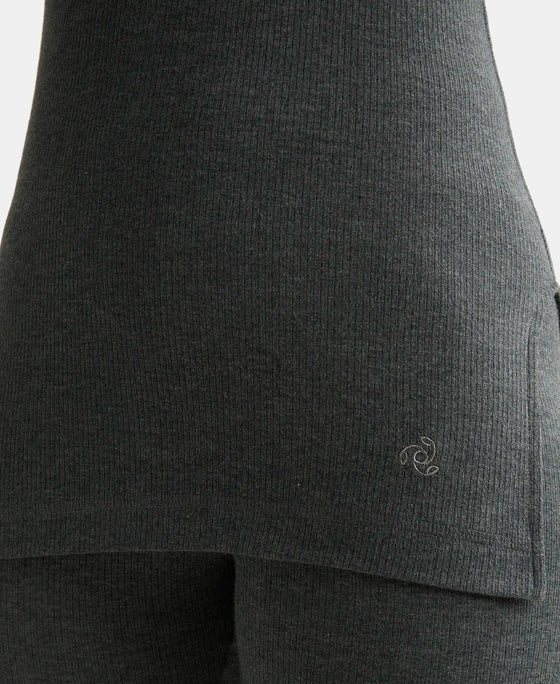 Super Combed Cotton Rich Three Quarter Sleeve Thermal Set with StayWarm Technology - Charcoal Melange