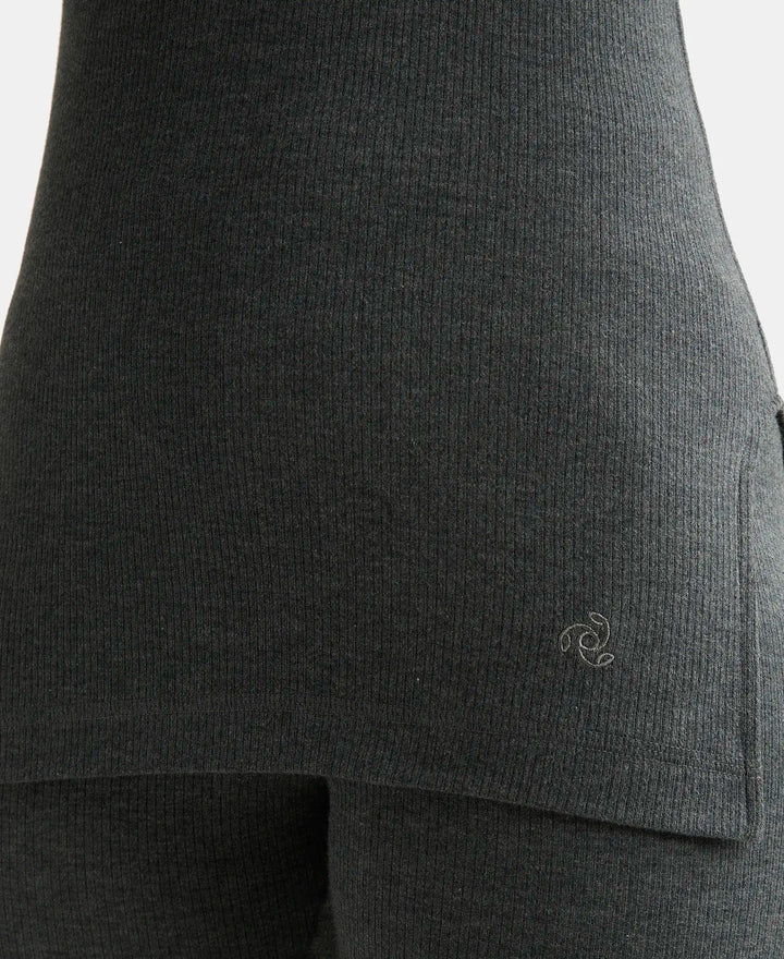 Super Combed Cotton Rich Three Quarter Sleeve Thermal Set with StayWarm Technology - Charcoal Melange
