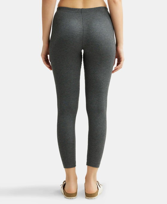 Super Combed Cotton Rich Three Quarter Sleeve Thermal Set with StayWarm Technology - Charcoal Melange