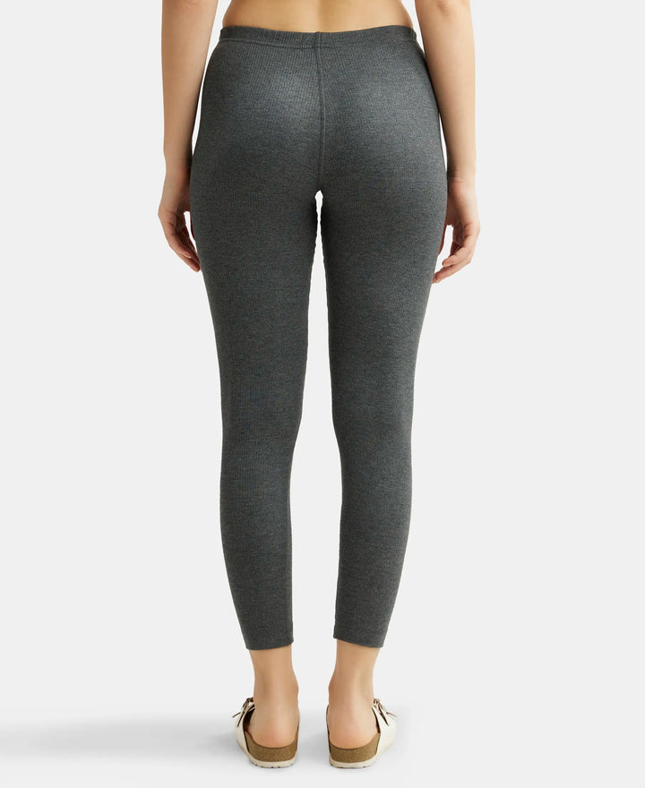 Super Combed Cotton Rich Three Quarter Sleeve Thermal Set with StayWarm Technology - Charcoal Melange