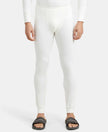 Soft Touch Microfiber Elastane Stretch Thermal Long Johns with StayWarm Technology - White-1