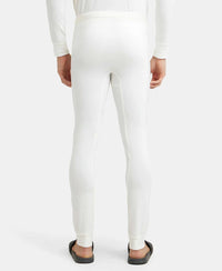 Soft Touch Microfiber Elastane Stretch Thermal Long Johns with StayWarm Technology - White-3