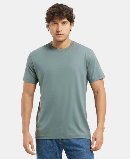 Super Combed Cotton Rich Round Neck Half Sleeve T-Shirt - Balsam Green-1