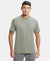 Super Combed Cotton Rich Round Neck Half Sleeve T-Shirt - Desert Sage