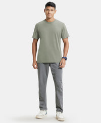 Super Combed Cotton Rich Round Neck Half Sleeve T-Shirt - Desert Sage