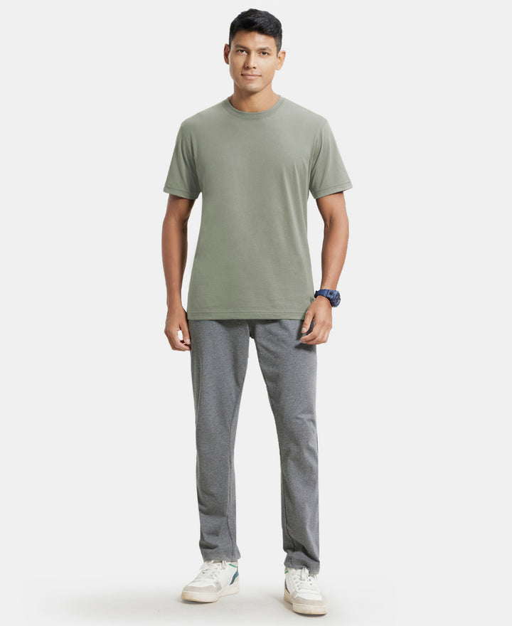 Super Combed Cotton Rich Round Neck Half Sleeve T-Shirt - Desert Sage