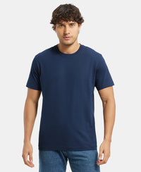 Super Combed Cotton Rich Round Neck Half Sleeve T-Shirt - Black & Navy (Pack of 2)