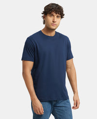 Super Combed Cotton Rich Round Neck Half Sleeve T-Shirt - Black & Navy (Pack of 2)