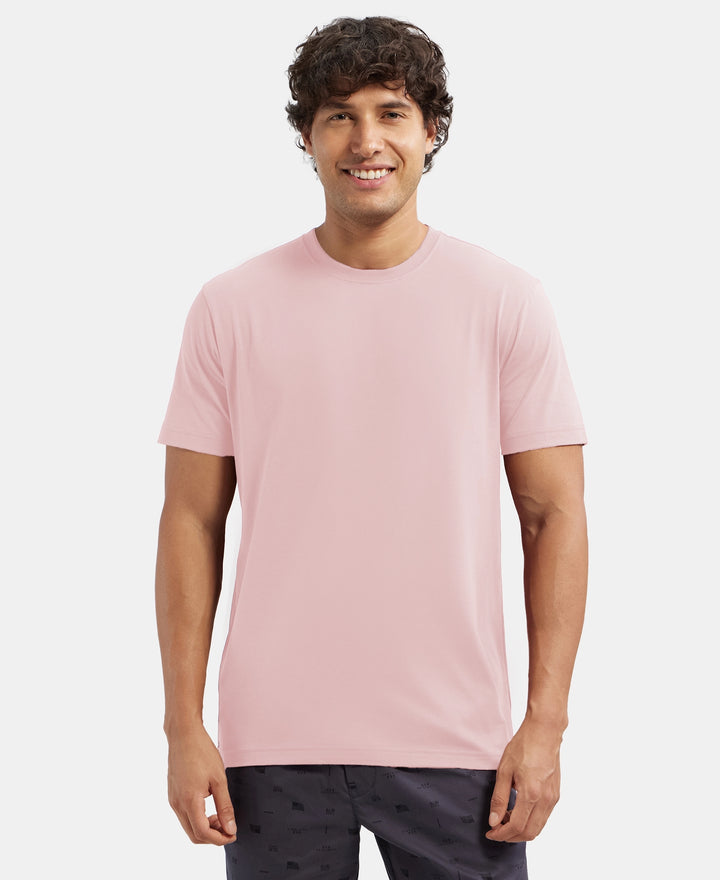 Super Combed Cotton Rich Round Neck Half Sleeve T-Shirt - Sepia Rose