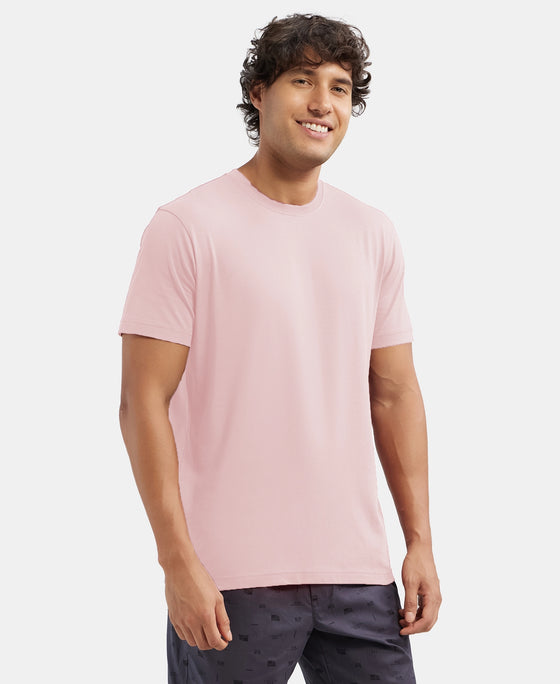 Super Combed Cotton Rich Round Neck Half Sleeve T-Shirt - Sepia Rose