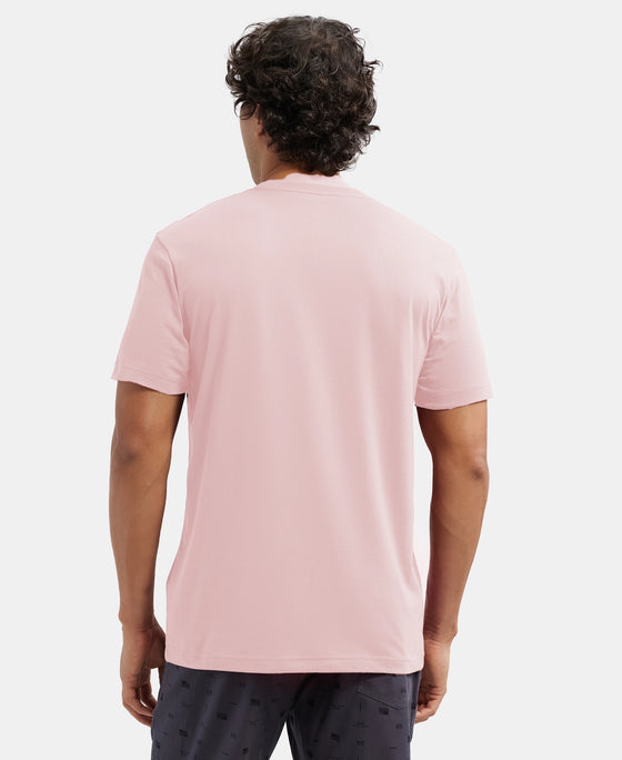Super Combed Cotton Rich Round Neck Half Sleeve T-Shirt - Sepia Rose