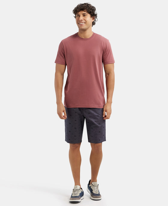 Super Combed Cotton Rich Round Neck Half Sleeve T-Shirt - Wild Ginger