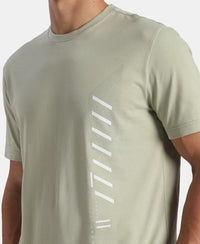 Super Combed Cotton Rich Graphic Printed Round Neck Half Sleeve T-Shirt - Desert Sage