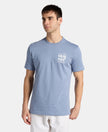 Super Combed Cotton Rich Graphic Printed Round Neck Half Sleeve T-Shirt - Troposphere