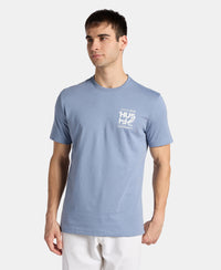 Super Combed Cotton Rich Graphic Printed Round Neck Half Sleeve T-Shirt - Troposphere