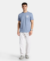 Super Combed Cotton Rich Graphic Printed Round Neck Half Sleeve T-Shirt - Troposphere