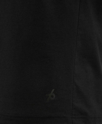Super Combed Cotton Rich Solid V Neck Half Sleeve T-Shirt  - Black-7