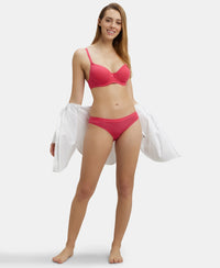 Medium Coverage Super Combed Cotton Elastane Stretch Bikini With Exposed Waistband and StayFresh Treatment - Assorted (Pack of 3)