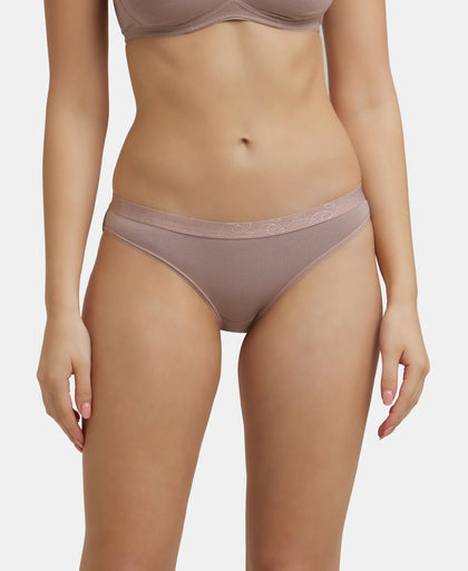Medium Coverage Super Combed Cotton Elastane Stretch Bikini With Exposed Waistband and StayFresh Treatment - Assorted (Pack of 3)